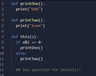 Code for question